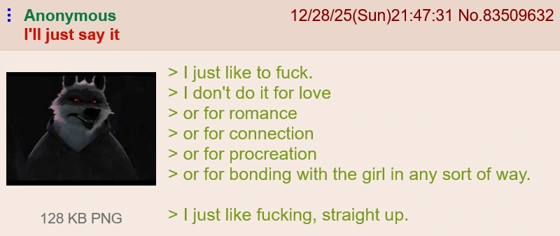 Anon likes to fuck