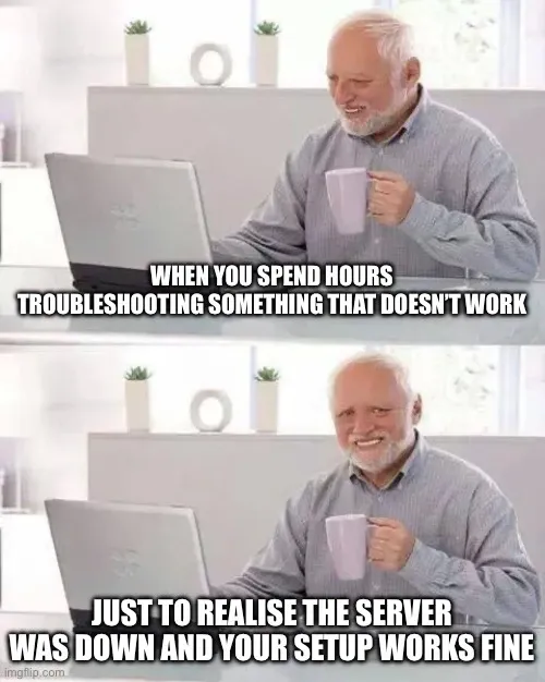 Me today with Bitwarden having server side issues...