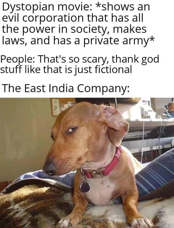 Ha ha, wouldn't an evil all-controlling corporate government be crazy?