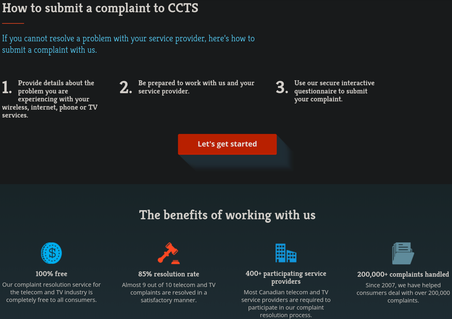 CCTS - Telecom Complaint Link