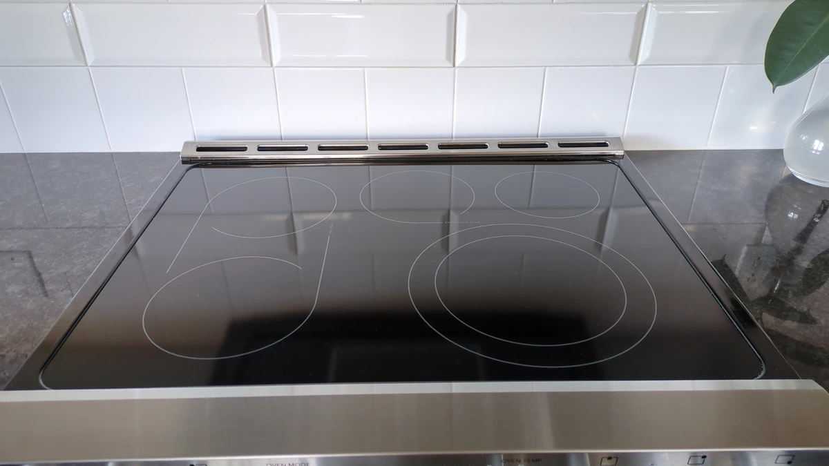 image of shiny glass stove top