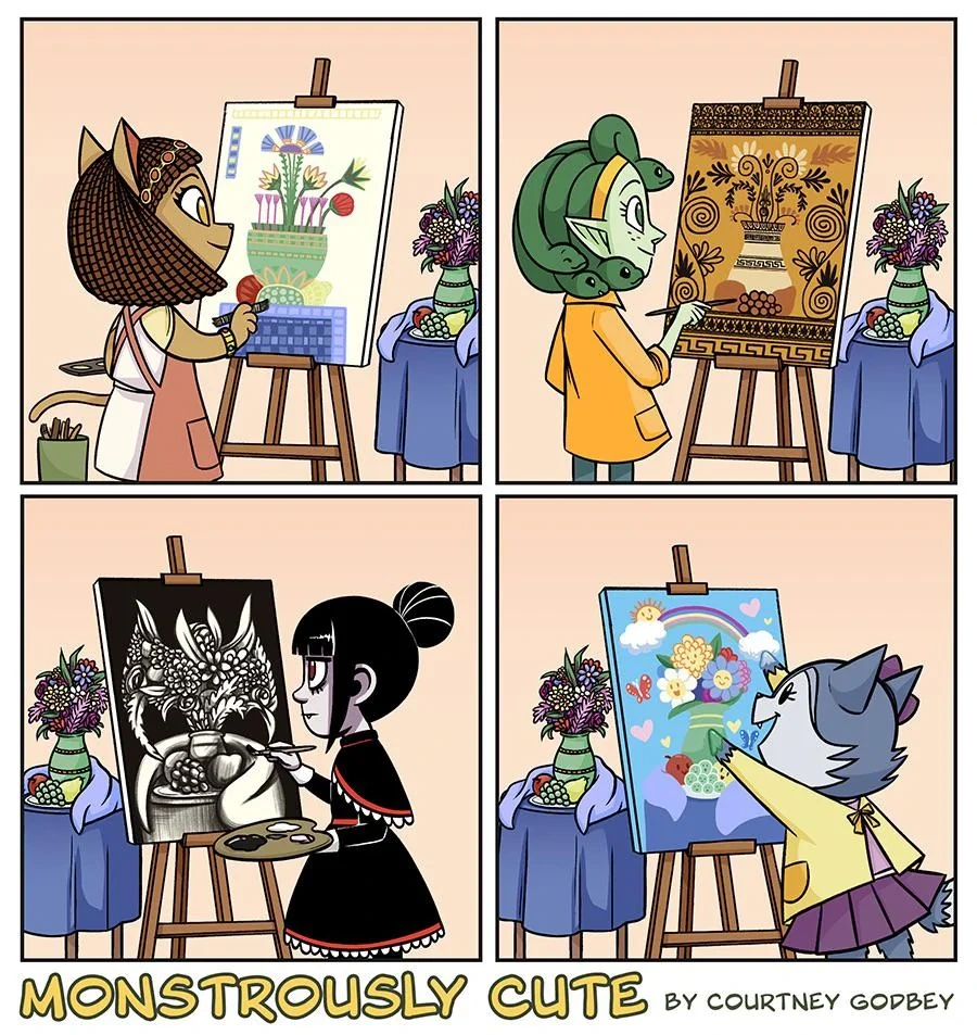 The joy of painting by Courtney Godbey - MonstrouslyCute.com